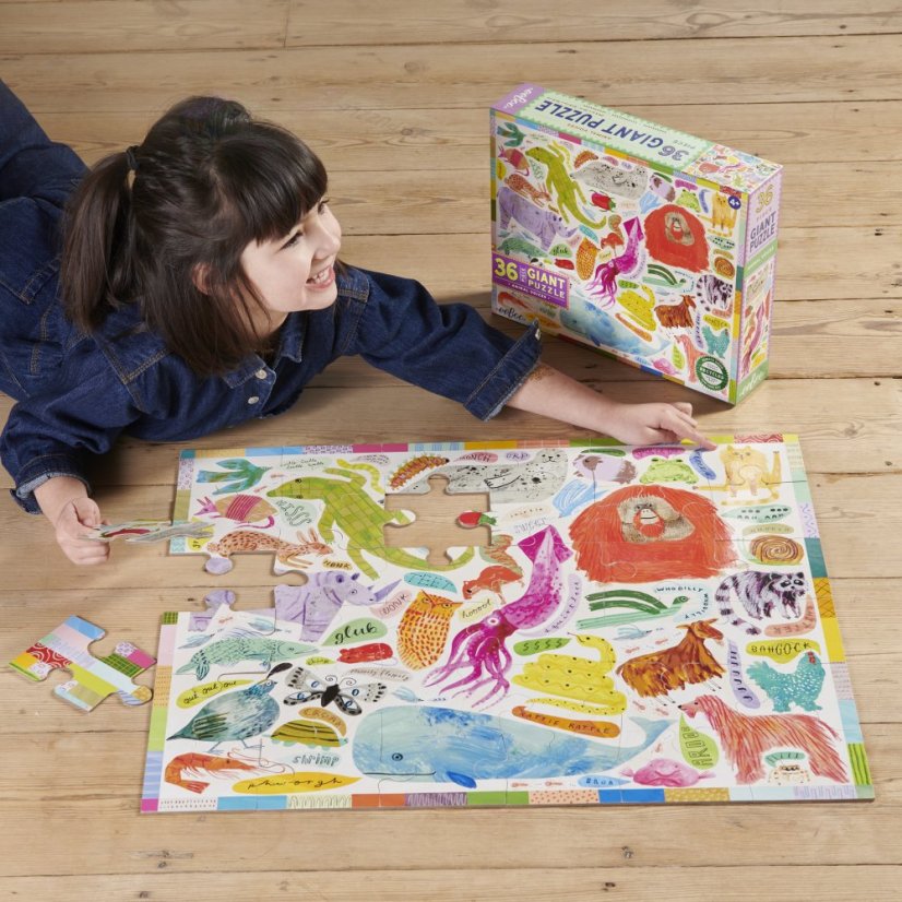 "English" animal Voices 36 Piece Giant Puzzle, eeBoo