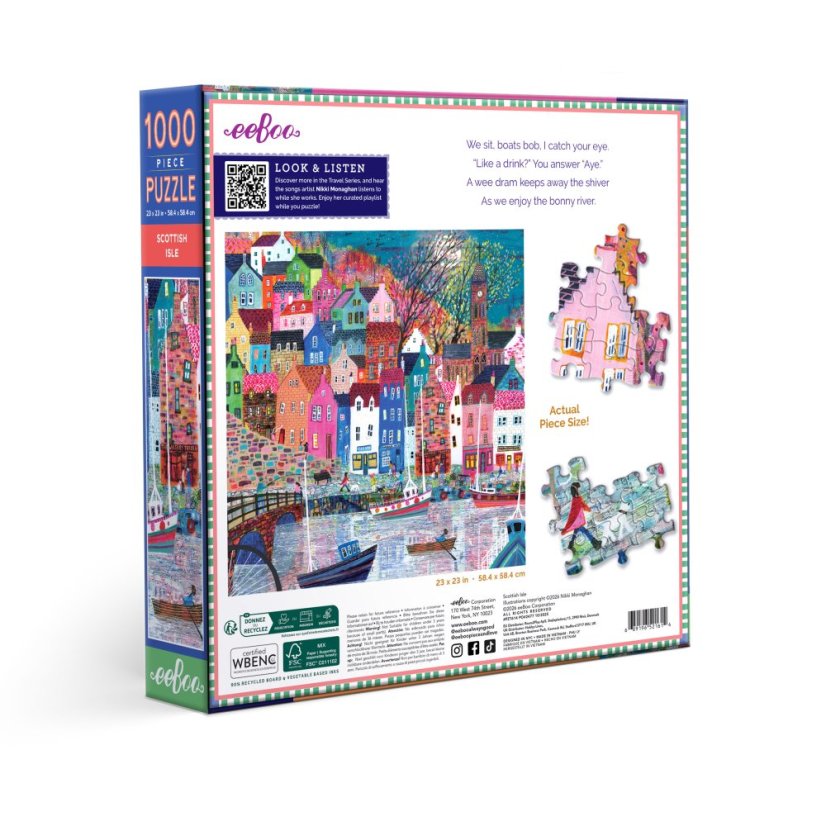 Skotský ostrov - puzzle 1000 dílků, eeBoo
