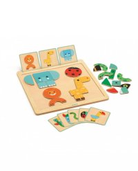 Djeco Dřevěná magnetická deska se zvířaty