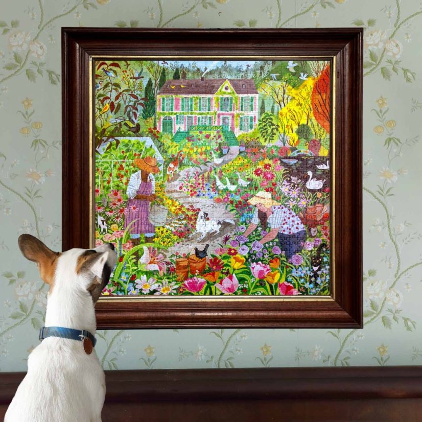 Francouzská květinová zahrada - puzzle 1000 dílků, eeBoo