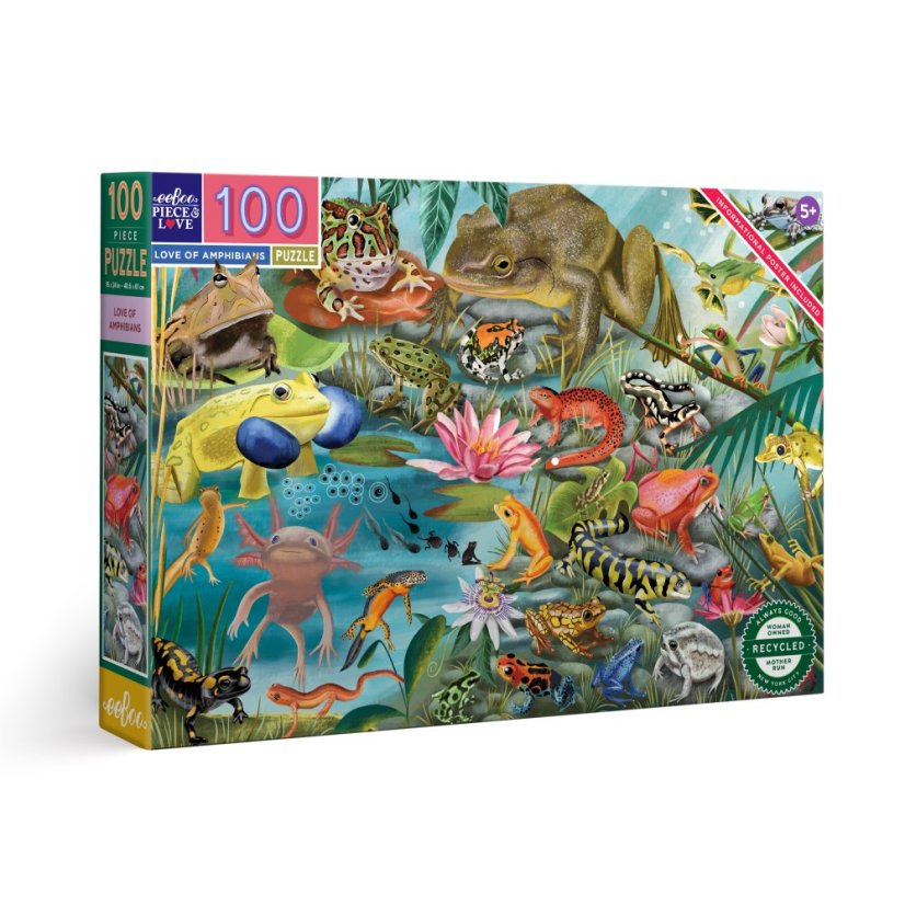 Láska k obojživelníkům - puzzle 100 dílků, eeboo