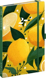 NOTIQUE Planbook diář/notes Citróny 2027, 13 x 21 cm