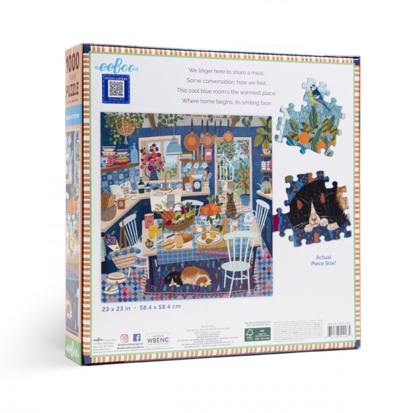 Blue Kitchen 1000 Piece Puzzle, eeBoo