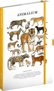 NOTIQUE Notes Animalium – Kočkovité šelmy, linkovaný, 13 x 21 cm