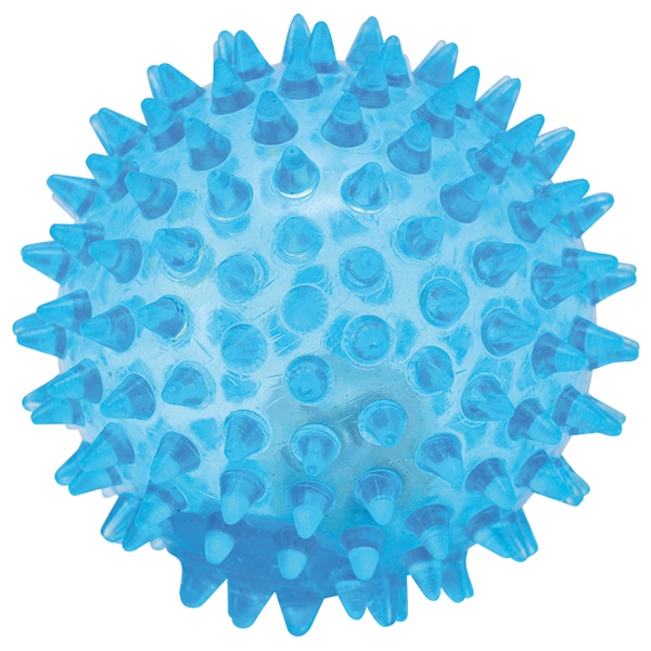 Softly spikey ball with light - sensory, various colours