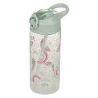 BAAGL Tritanová láhev na pití s brčkem Duha 500 ml