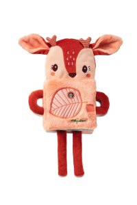 Plyšák / Usínáček s knížkou na bříšku a svítícím obrázkem - jelínek Stella