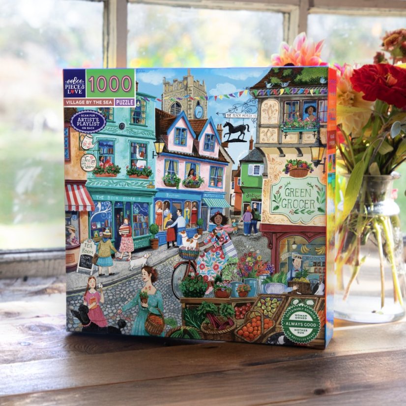 Village by the Sea -  1000 Piece Puzzle eeBoo