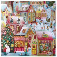 Puzzle Zimní vesnička - 1000 dílků puzzle eeboo