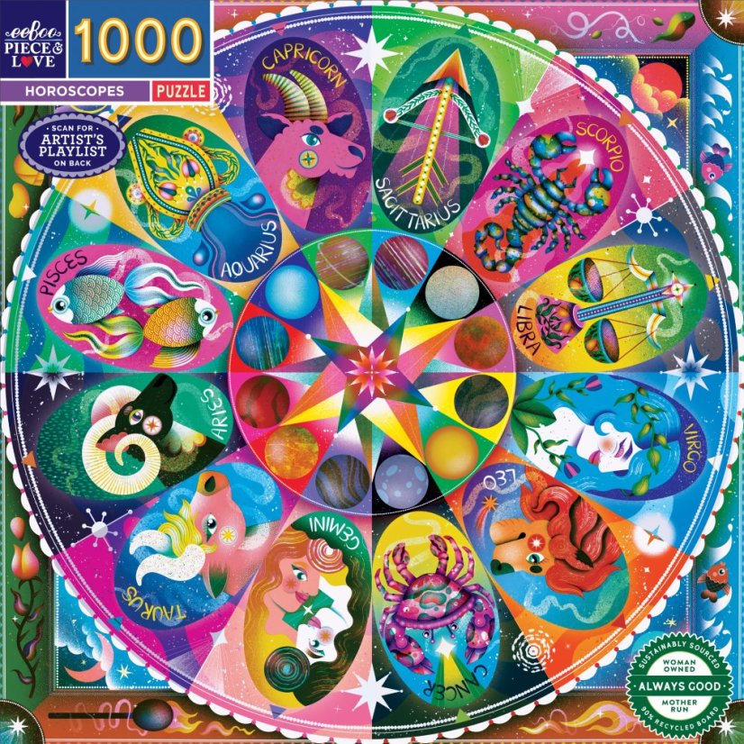 Horoscopes -  1000 Piece Puzzle, eeBoo