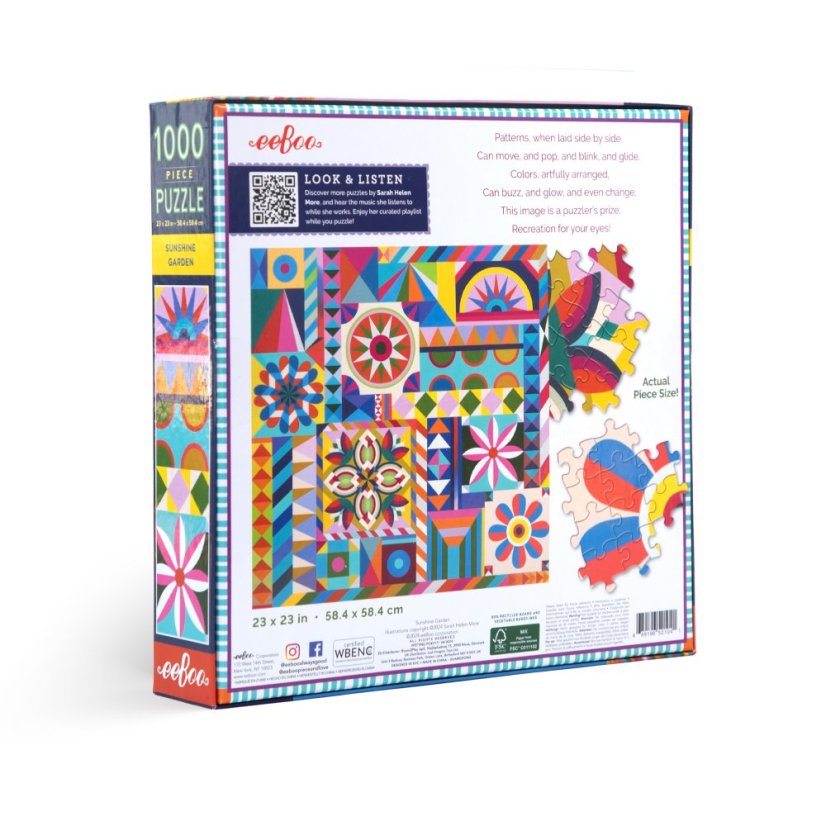 Puzzle Abstraktní zahrada 1000 dílků, eeBoo