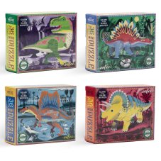 Dinosauři, puzzle 36 dílků svítící ve tmě (kosti), různé druhy