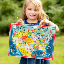 USA Map - 20 Piece Puzzle, eeBoo