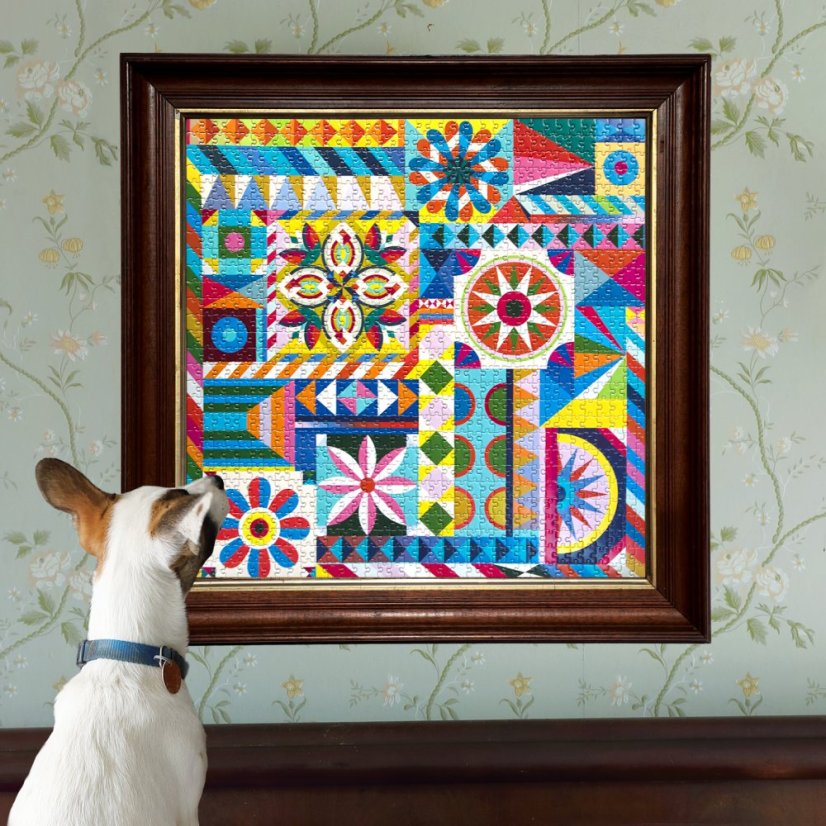 Puzzle Abstraktní zahrada 1000 dílků, eeBoo