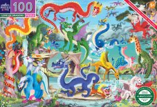 Láska k drakům - puzzle 100 dílků, eeBoo