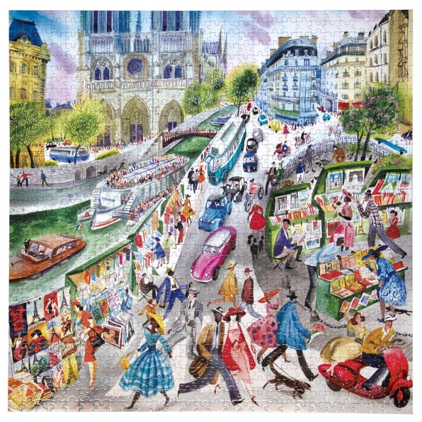 Paris Bookseller 1000 Piece Puzzle, eeBoo