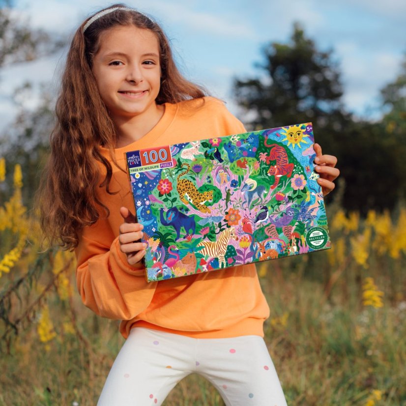 Tree of Wildlife - 100 Piece Puzzle, eeBoo