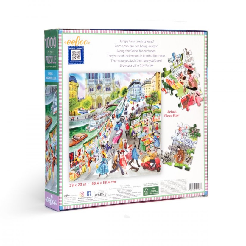 Paris Bookseller 1000 Piece Puzzle, eeBoo