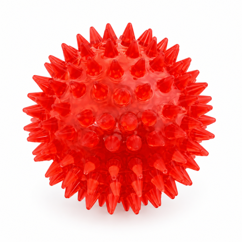 Softly spikey ball with light - sensory, various colours