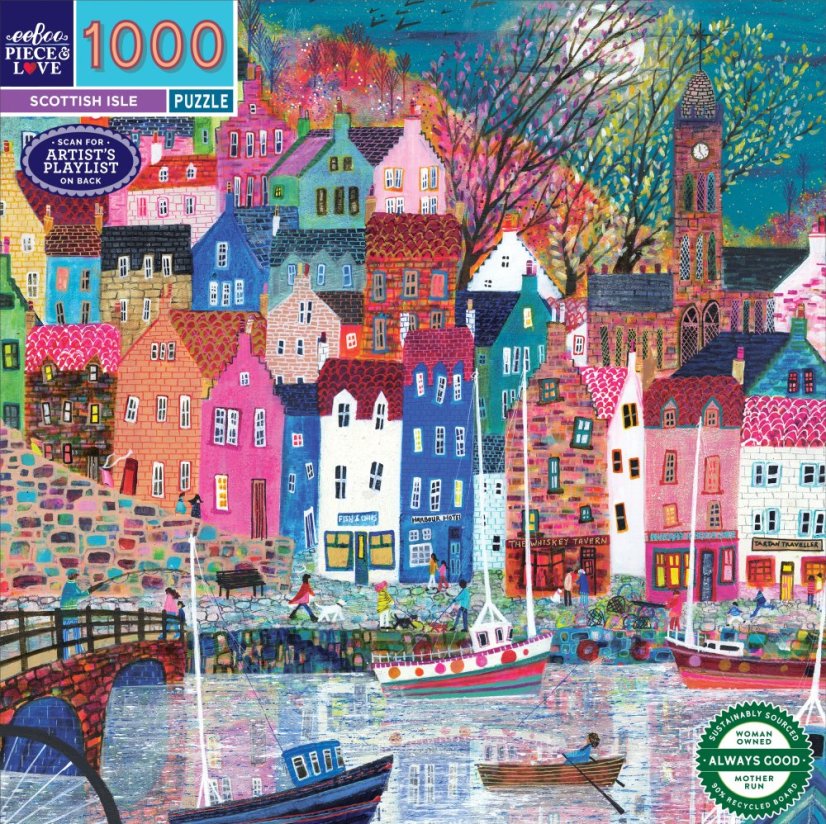 Skotský ostrov - puzzle 1000 dílků, eeBoo