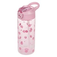 BAAGL Tritanová láhev na pití s brčkem Tlapky 500 ml