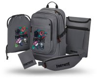 BAAGL SET 5 Cubic Fortnite Squad: batoh, sáček, ledvinka, obal na notebook, peněženka GRS