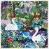 Labutě a kachny na jezírku - puzzle 1000 dílků, eeBoo