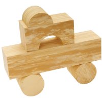 Pěnové kostky "dřevo," 56 kusů