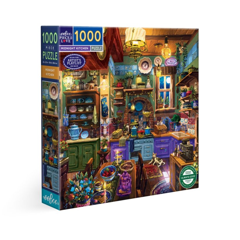 Půlnoční kuchyň - puzzle 1000 dílků, eeBoo
