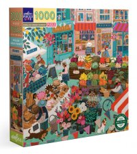 Puzzle Anglický farmářský trh 1000 dílků, eeBoo