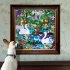 Labutě a kachny na jezírku - puzzle 1000 dílků, eeBoo
