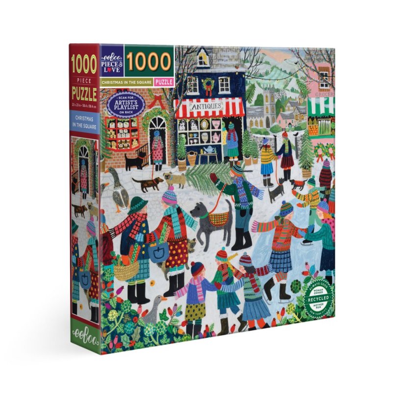 Christmas in the Square 1000 Piece Square Puzzle, eeBoo