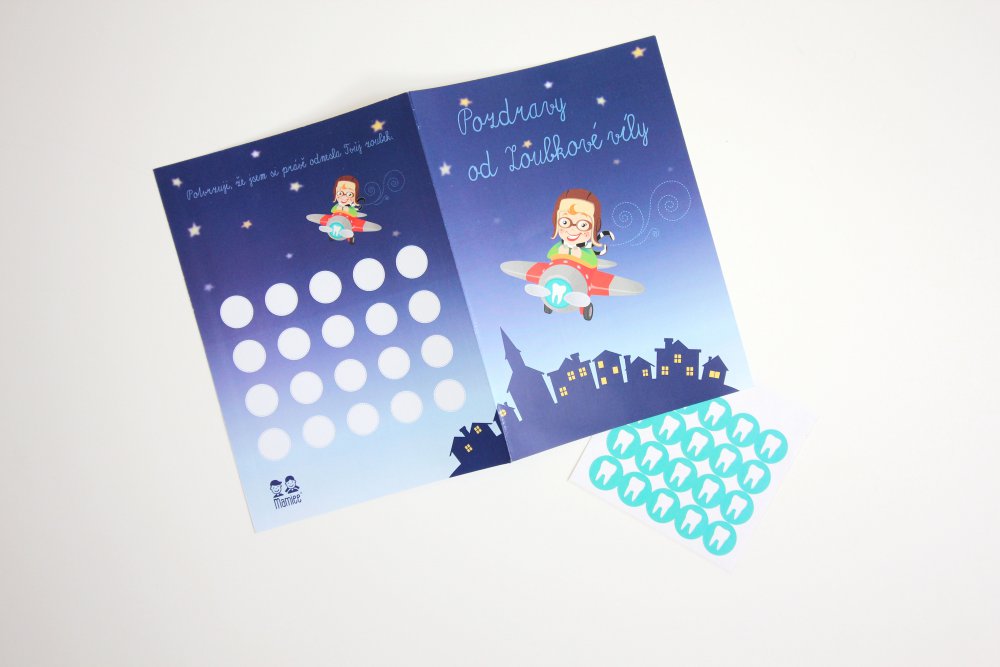 Tooth fairy - motivational card for kids